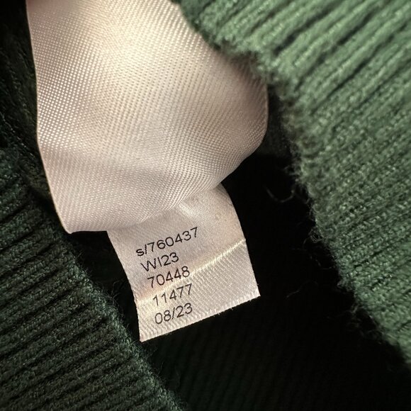 Ann Taylor LOFT Dark Green Mock Neck Sweater Dress XL Midi Maxi - Picture 4 of 7